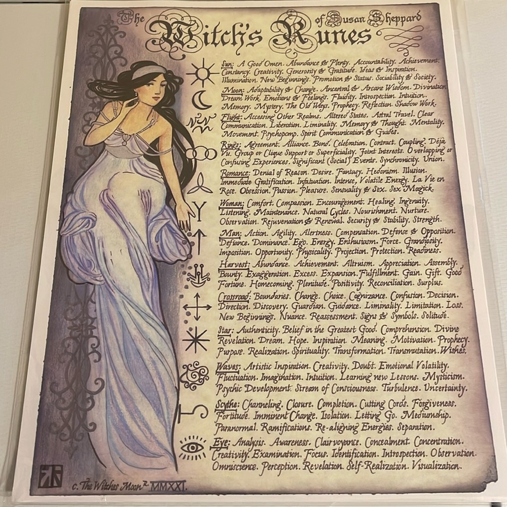 Witches Moon Witches Runes Artwork